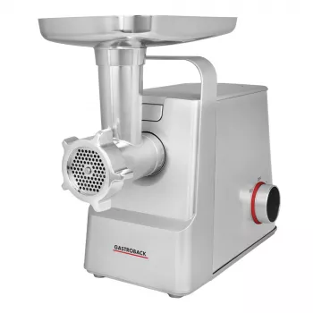 Tritacarne GASTROBACK 41407 — 2100 W, corpo in acciaio inox, resa 2,5 kg/min