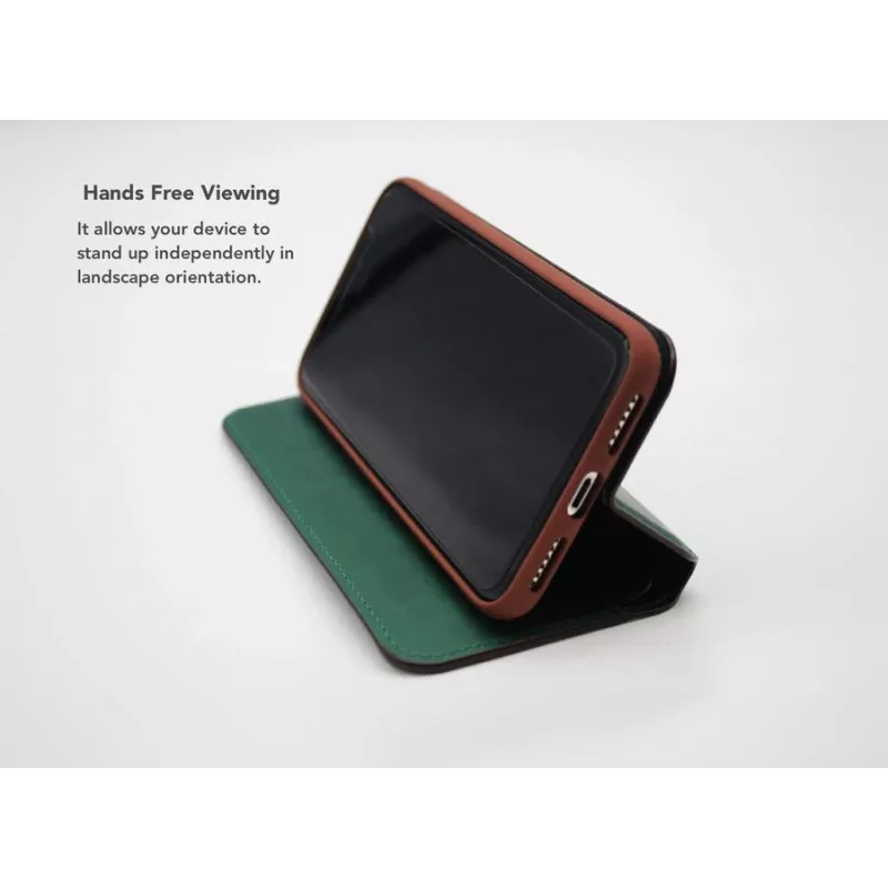 Custodia folio Smart VixFox per Huawei P20 — custodia protettiva folio verde foresta