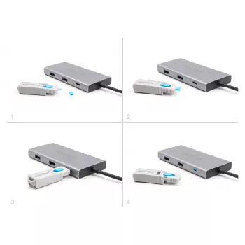 Blocco porte DeLOCK USB Type-C 10 porte blu