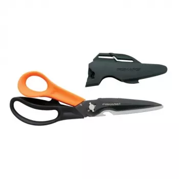 Forbici da cucina Fiskars Multiscissor Cuts + More 1000809 — manico nero, dettagli arancioni