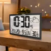 Orologio da parete GreenBlue GB218 — LCD extra grande, stazione meteo, temperature interne/esterne, visualizzazione data