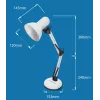 Lampada da tavolo ESPERANZA AVIOR E27 12W LED, nero, regolabile in altezza, braccio flessibile, attacco E27