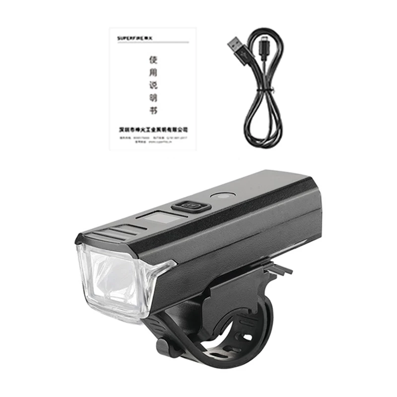 Luce anteriore LED per bici Superfire D6 (modello BL56-B) — luce per bici compatta ricaricabile
