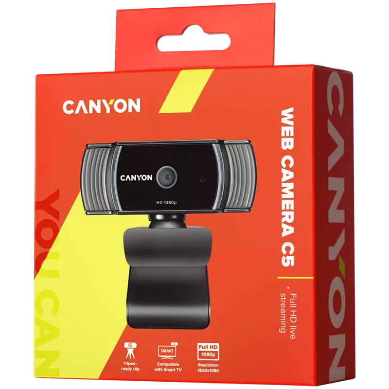 Canyon CNS-CWC5 - webcam - colore - 2 MP - 1920 x 1080