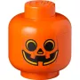 LEGO Storage Head zucca, piccolo, scatola contenitore arancione/nero