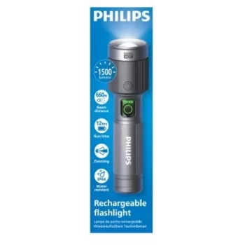 Torcia Philips ricaricabile USB-C 1500 lm 2000 mAh
