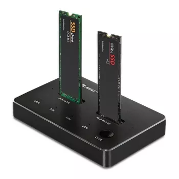 Qoltec 52274 docking station per SSD M.2 | NVMe | SATA | USB-C | DUAL 2 x 2TB