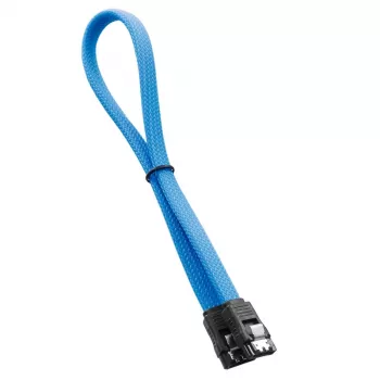 CableMod ModMesh - cavo SATA - Serial ATA 150/300/600 - SATA (M) a SATA (M) - 60 cm - azzurro (CM-CAB-SATA-N60KLB-R)
