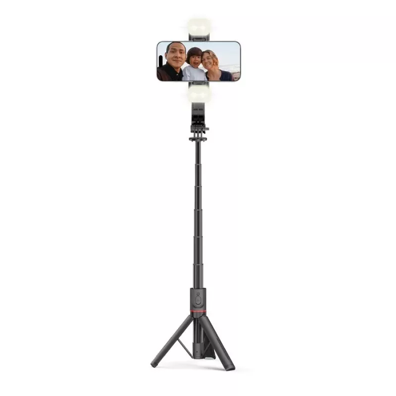 Tech-Protect L05S selfie stick con treppiede, luce LED e telecomando Bluetooth