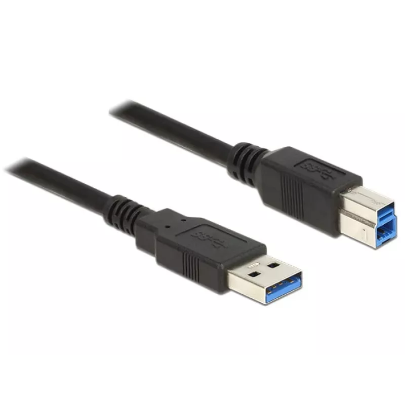 Cavo USB DeLOCK 85070 USB 3.2 Gen 1 5 m USB A USB B nero