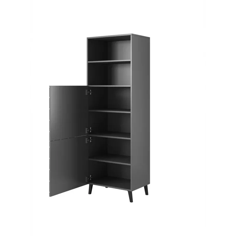 Armadio contenitore cama meble ABETO 60×40×176,5 cm grafite/grafite lucido