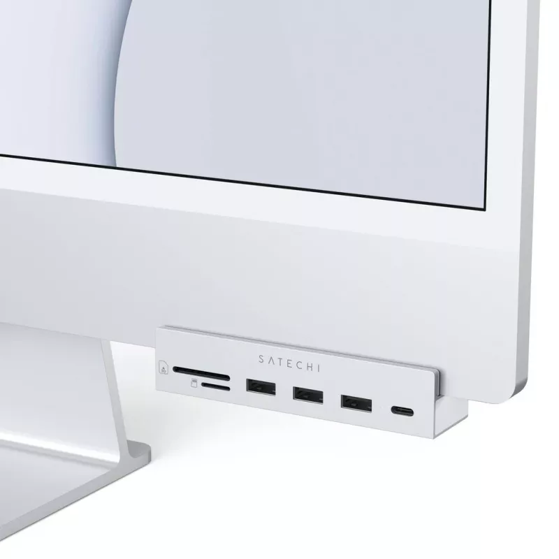 Dock per laptop / replicatore di porte Satechi ST-UCICHS USB 3.2 Gen 1 Type-C, porte USB-A, SD/MicroSD, argento