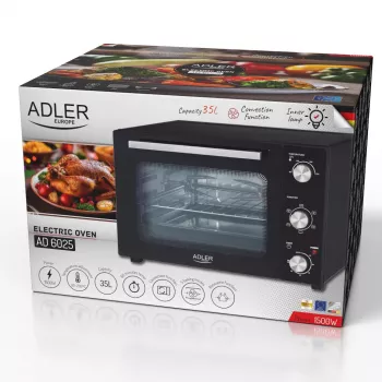 Forno elettrico Adler AD 6025 — capacità 35 L, 1500 W, nero