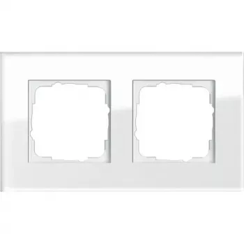 Gira Esprit cornice 2 posti, vetro bianco