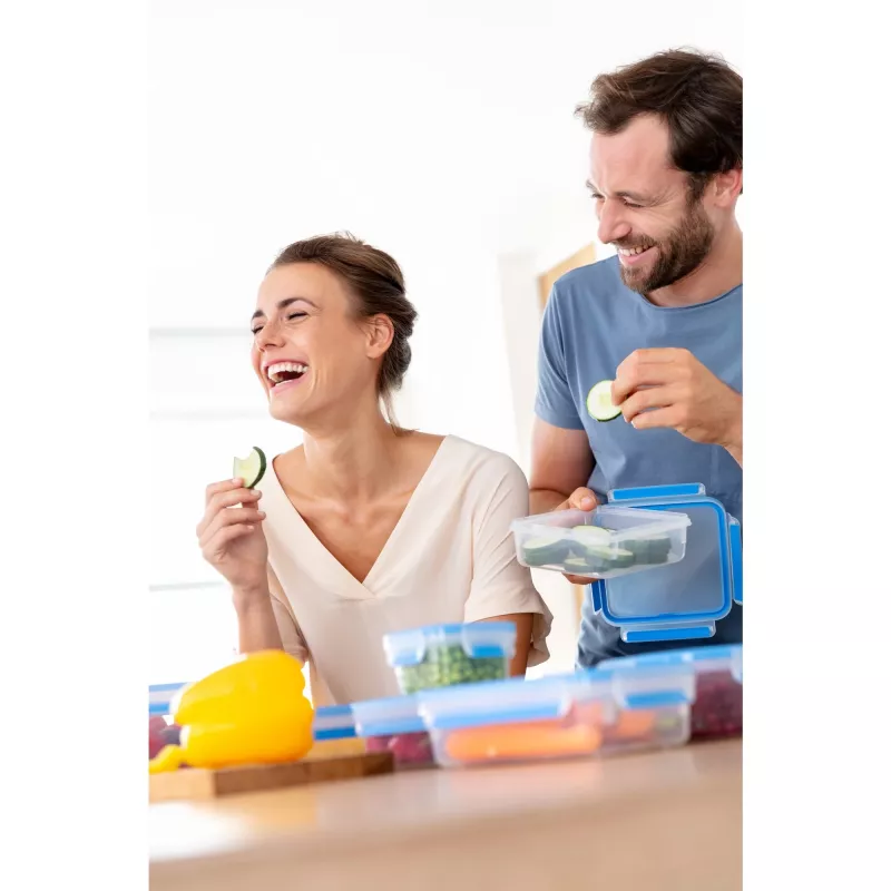 EMSA 508537 Contenitore per alimenti scatola rettangolare 1,75 L blu, trasparente 1 pz.