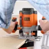 Router/Trimmer Black & Decker KW1200EKA-QS — fresatrice compatta con regolazione della profondità, design ergonomico