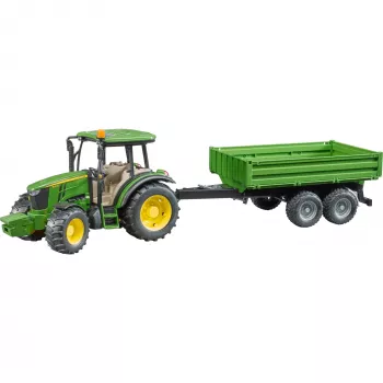 Modello trattore BRUDER John Deere 5115 M con rimorchio ribaltabile
