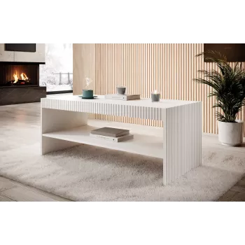 PAFOS Panca / Tavolo 120x60x50 cm bianco opaco