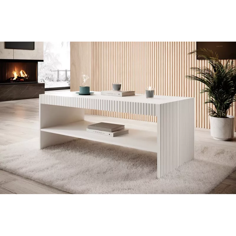 PAFOS Panca / Tavolo 120x60x50 cm bianco opaco