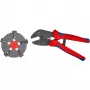 Knipex 97 33 02 pinza crimpatrice per cavi attrezzo crimpatura blu, rosso