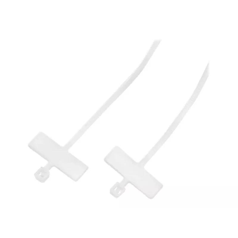 Fascette con etichetta (orizzontale) - lunghezza 100 mm - larghezza 2,5 mm