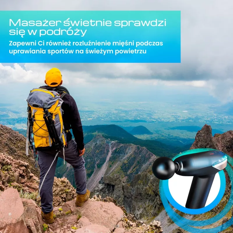 Pistola massaggiante Extralink MSG-02-LITE 3200 giri/min 6 accessori
