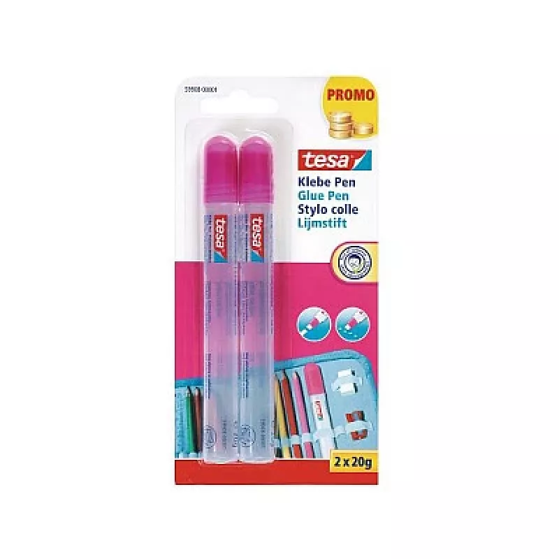Colla stick Tesa 59908-00001-04, 2 x 20 g colla stick ricaricabile