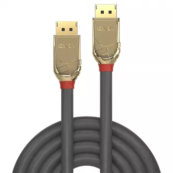 Lindy 36298 cavo DisplayPort 1.2 da 20 m, Gold Line, DisplayPort maschio – DisplayPort maschio, 4K30Hz, grigio