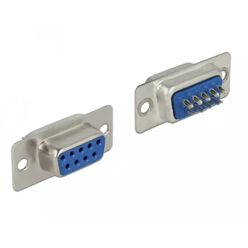 Connettore per cavi DeLOCK 65882 Sub-D 9 poli blu argento