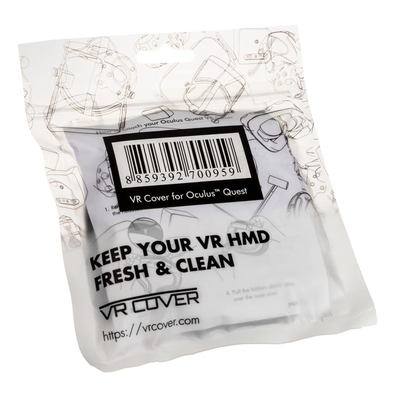 VR Cover copertura facciale di ricambio per Oculus Quest di vr cover — nero, 1 pz.