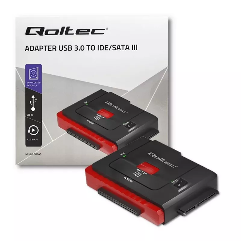 Adattatore USB 3.0 a IDE SATA III QOLTEC 50645