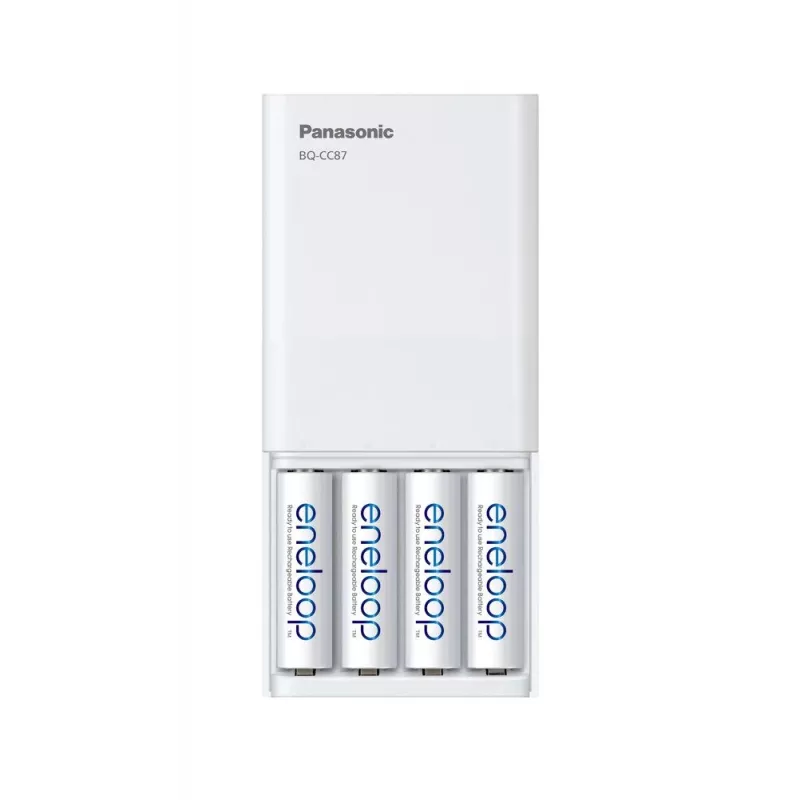 Caricabatterie USB PANASONIC Eneloop Smartplus BQ-CC87 + 4x AA 2000 mAh (K-KJ87MCD40USB)