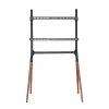 LogiLink BP0078 supporto TV da pavimento, 49-70 pollici, 4 gambe in legno di noce, 40 kg, nero