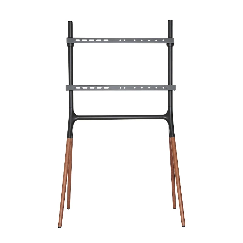 LogiLink BP0078 supporto TV da pavimento, 49-70 pollici, 4 gambe in legno di noce, 40 kg, nero