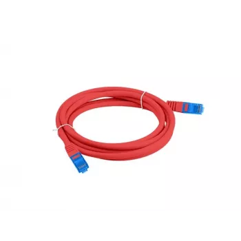 Cavo patch LANBERG S/FTP CAT.6A 0.5M rosso LSZH