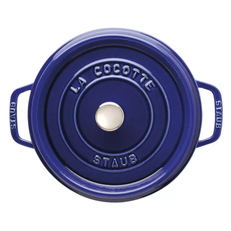 Cocotte in ghisa rotonda Staub 24 cm blu scuro