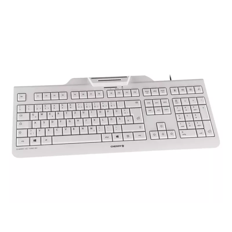 CHERRY KC 1000 SC Tastiera con smartcard cablata grigio chiaro USB QWERTY UK