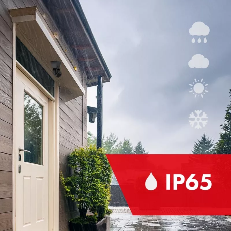 Rilevatore di movimento PIR MACLEAN MCE201 B/B IP65 rilevatore a infrarossi passivo, resistente alle intemperie