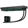Gamemax | Dissipatore a liquido per CPU | HAILSTORM 360 LCD | nero
