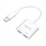 LogiLink Adattatore audio USB-C USB-C/M a 2x USB-C/F 60W PD bianco