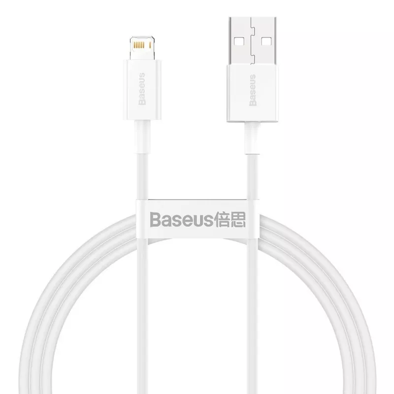 Baseus CALYS-A02 cavo per cellulare bianco 1 m USB A Lightning