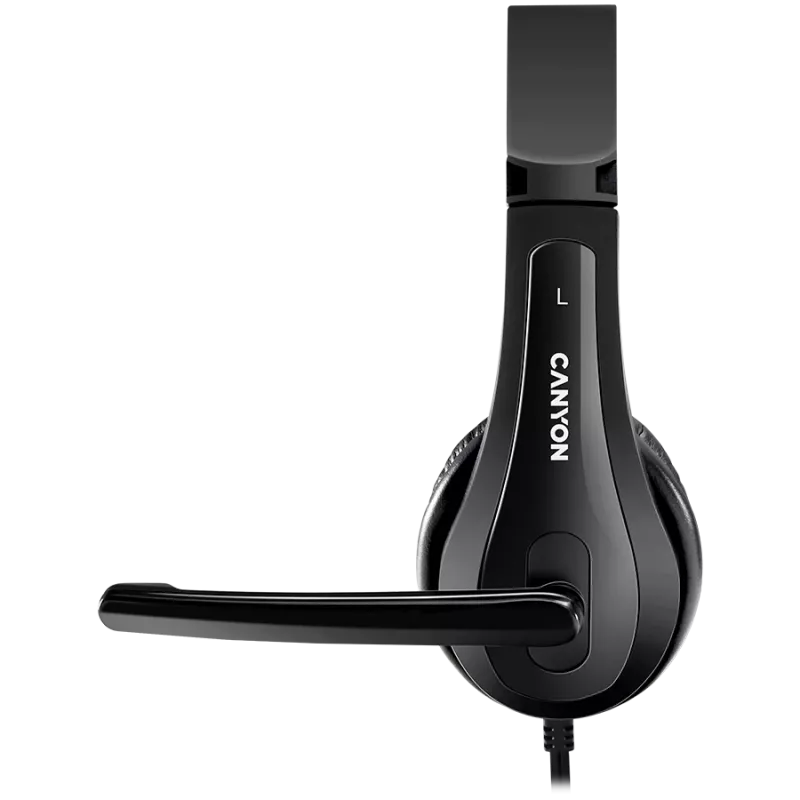 Cuffie PC CANYON HSC-1 con microfono piatto 2m nere