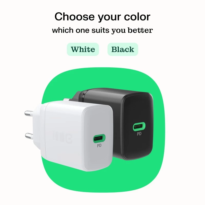 Alimentatore Green Cell PowerSource Solo30 30W nero — caricabatterie USB-C a porta singola