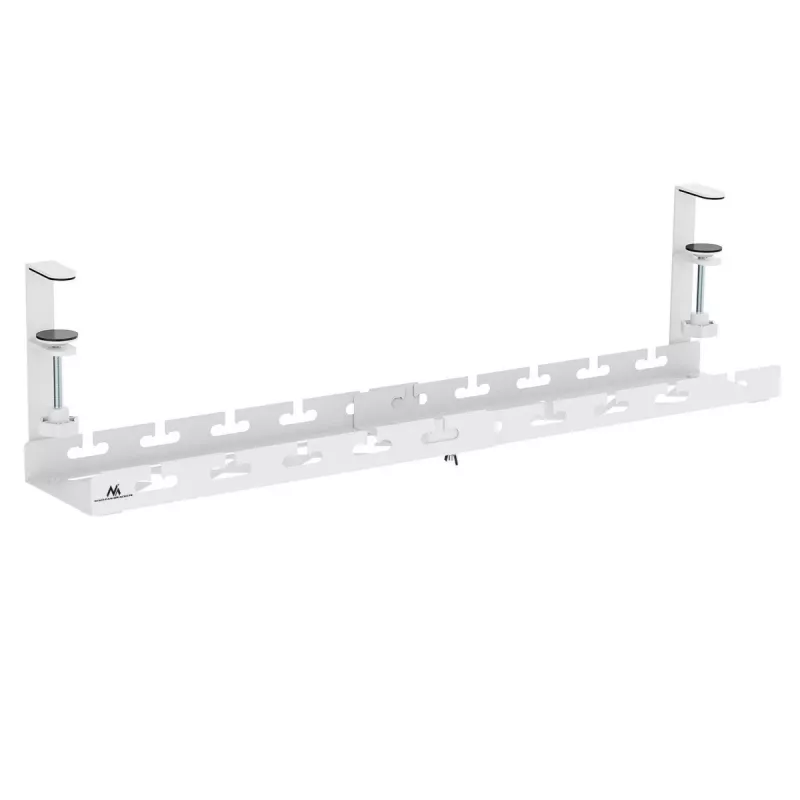 Organizer per cavi Maclean sotto la scrivania, carico max. 5 kg, max. 728 mm, bianco, MC-103 W