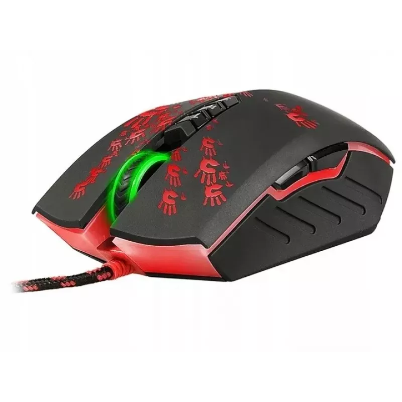 Mouse da gaming A4Tech BLOODY A60 — ottico, ambidestro, 6200 DPI, USB Type-A, 8 tasti, nero
