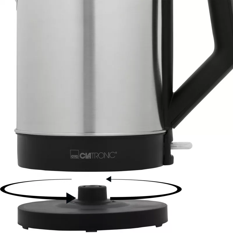Bollitore Clatronic 1,5 L 2200 W nero acciaio inox