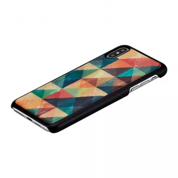 Custodia per cellulare iKins per iPhone XS Max — motivo mosaico, nero