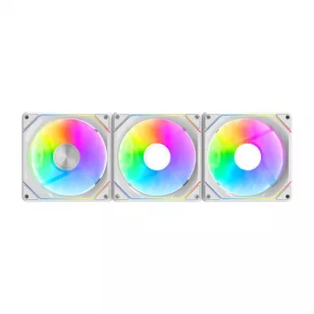 Ventola per case Darkflash Gauss G24 3-in-1 bianco 120 mm — set da 3, 120 mm