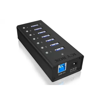 ICY BOX IB-AC618 USB 3.2 Gen 1 (3.1 Gen 1) Type-B 5000 Mbit/s nero