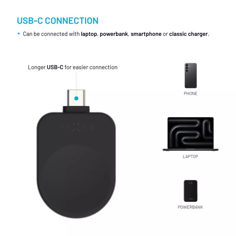 Adattatore di ricarica USB-C FIXED per Samsung Galaxy Watch FIXDW-SAP-BK nero